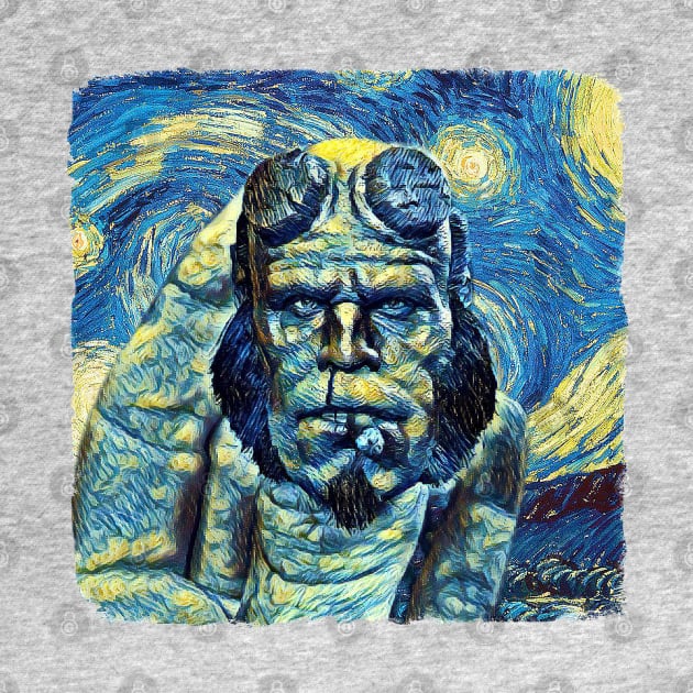 Hellboy Van Gogh Style by todos